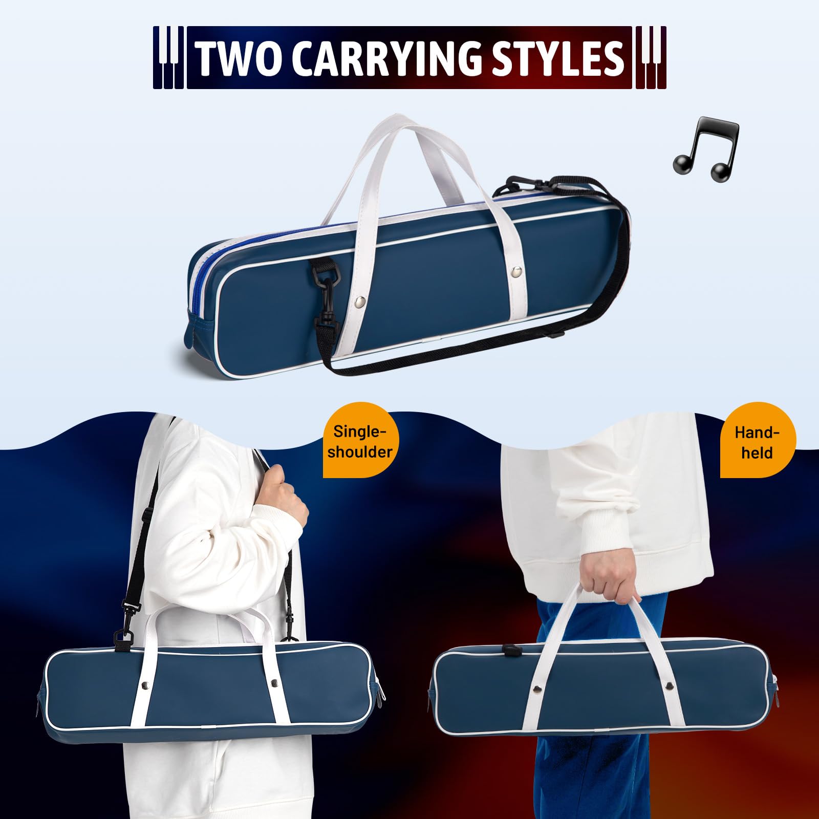CAHAYA Melodica Instrument 32 Tasti: Doppio Tubi Bocchino Air Piano Tastiera Strumento Musicale con Borsa per il Trasporto 32 Tasti CY0347