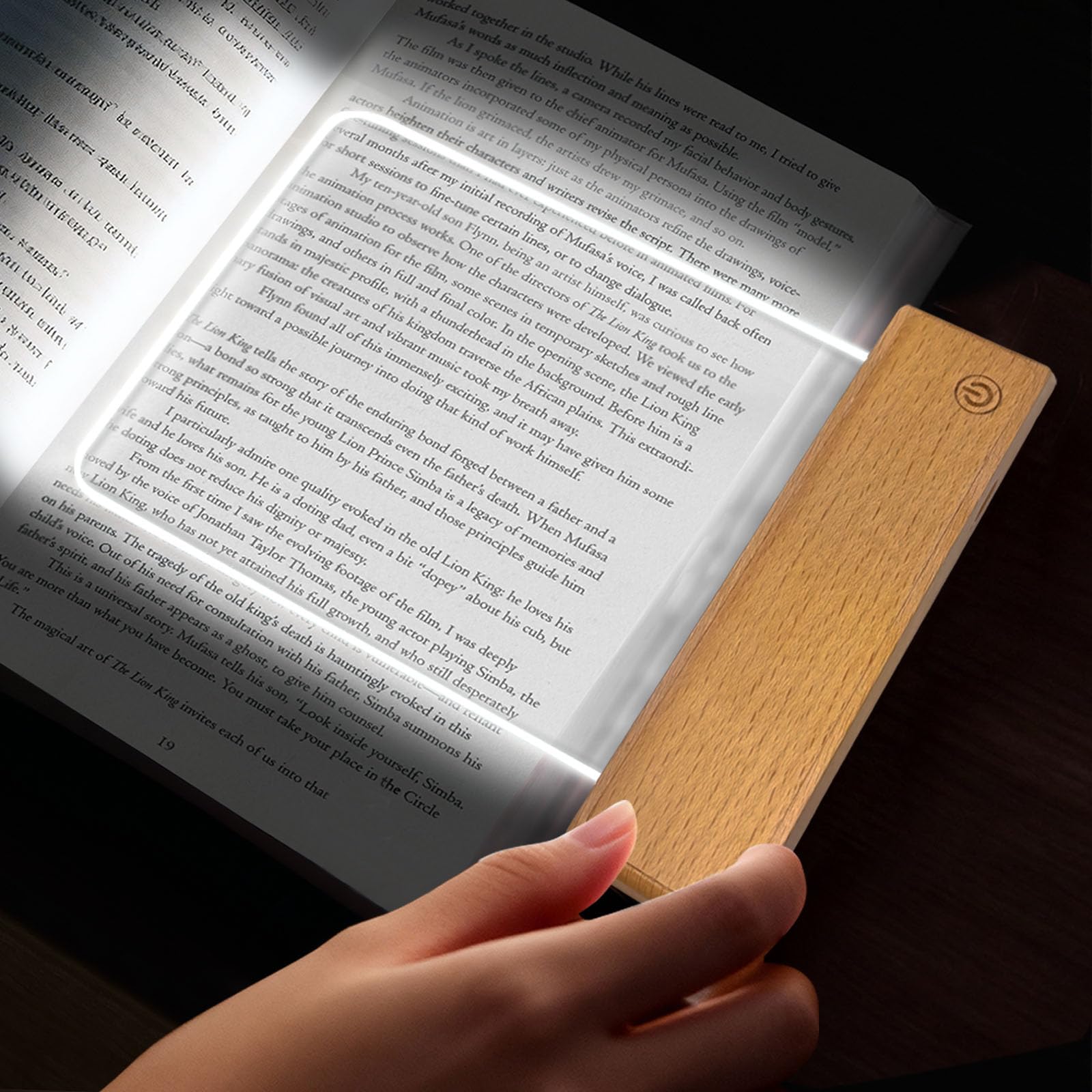 Maxspace Leselampe Buch, 3 Lichtfarben Dimmbares LED Buchlampe mit Timer, Wiederaufladbare Buch Leselampe für Nachtlesungen im Bett