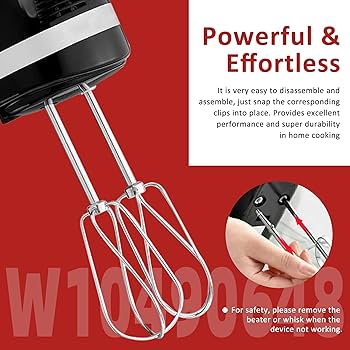 KitchenAid ハンドミキサー レッド 付属品完備 キッチンエイド 9段階変速ハンドミキサー(キャンディアップル