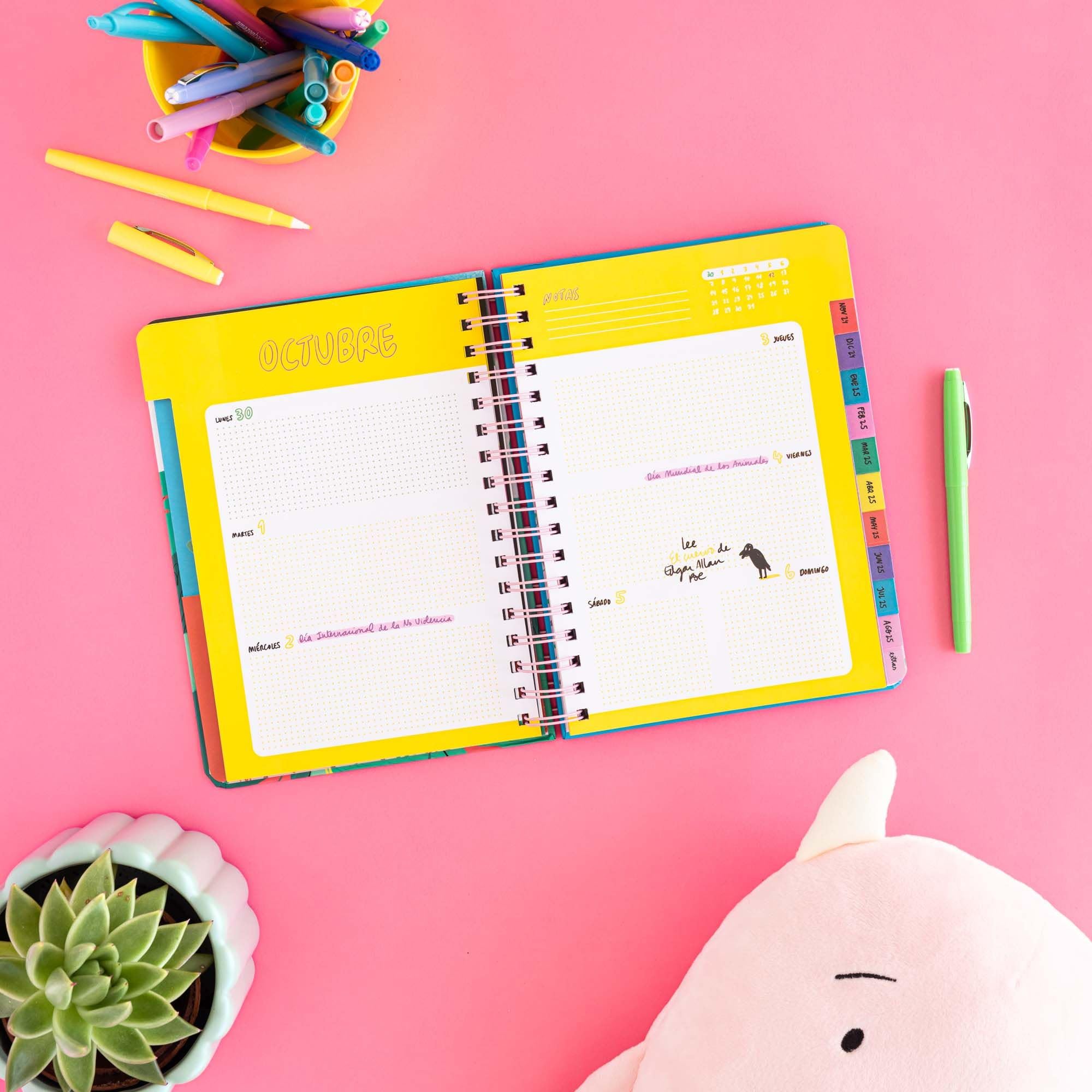 Agenda escolar semanal 2024-2025 Lyona
