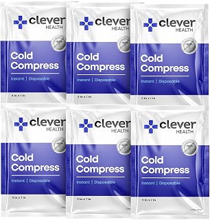 Instant Cold Pack | Disposable Ice Packs - Cold Therapy - for Injuries, Swelling, Inflammation, Muscle Strains, Sprains, Perfect for First aid Kit, Outdoor Activities, Athletes. 5x7 Inches, 6 Pack.