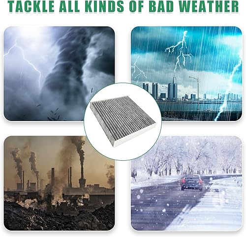 Miniatura 6 de Filtro de aire de repuesto para pasajeros de automóvil, filtro de aire de cabina premium que incluye carbón activado, filtros de aire de