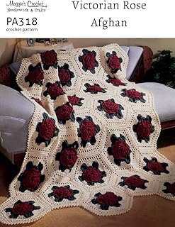 Crochet Pattern Victorian Rose Afghan PA318-R