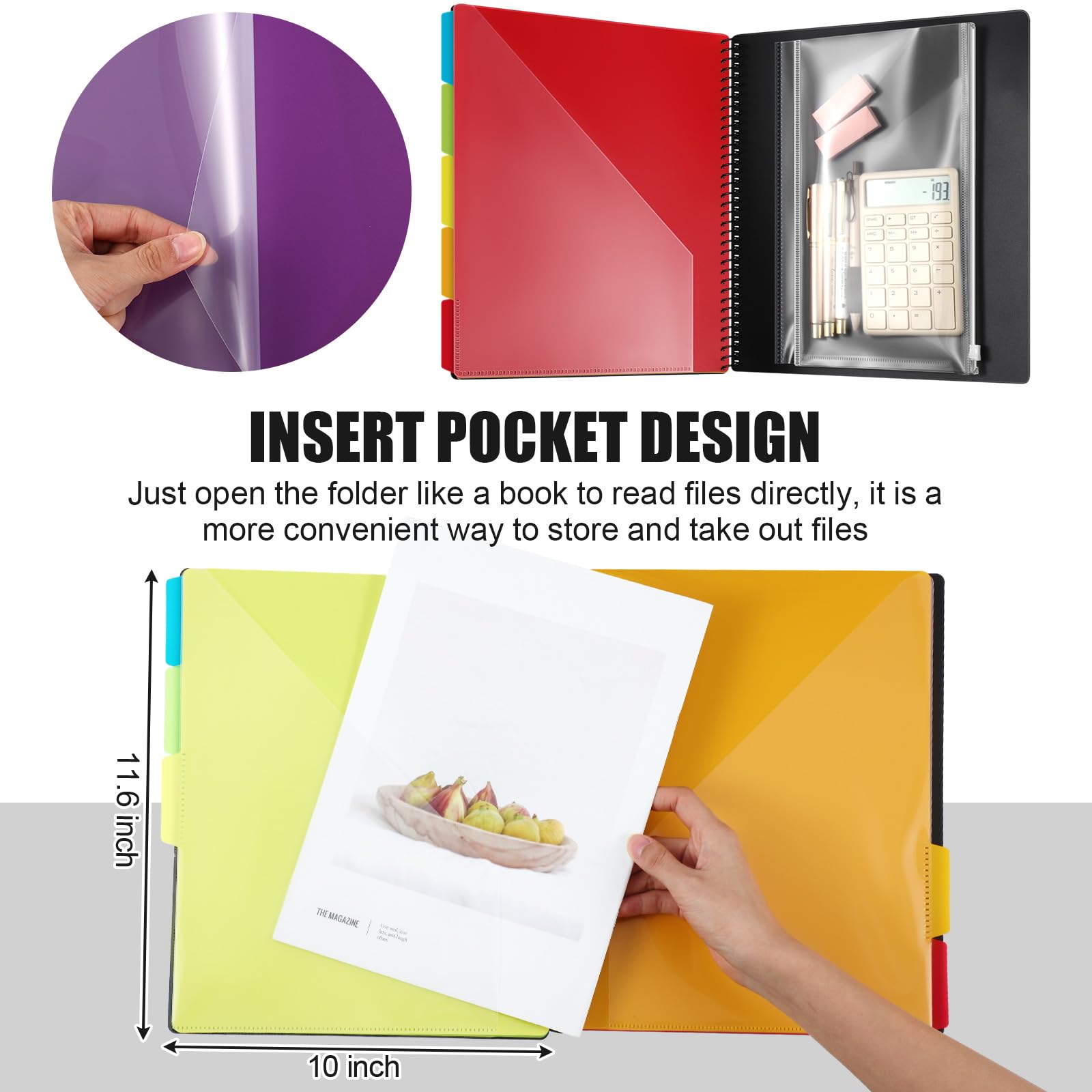 File Folder 24 Pocket Project Organizer With 12 Dividers, File Folder - View #5