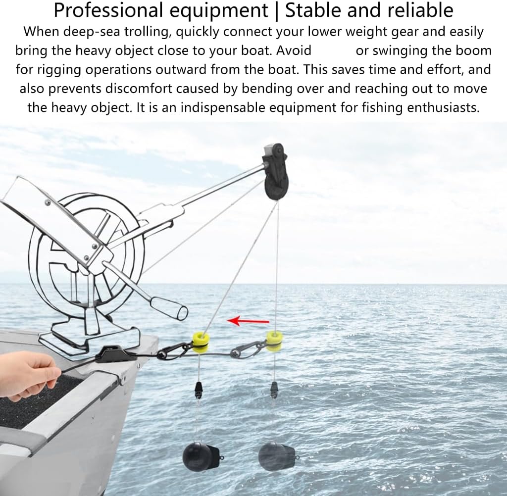 Downrigger Accessory Set for Trolling and Deep Sea Fishing Downrigger Weight Retrievers with 86Inch Cord Fishing Gear