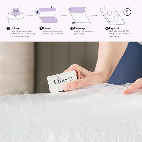 Miniatura 7 de NapQueen 5 Inch Twin Memory Foam Mattress, Medium Feel, CertiPUR-US Certified, Bed in a Box, Breathable Soft Fabric Cover, Pink