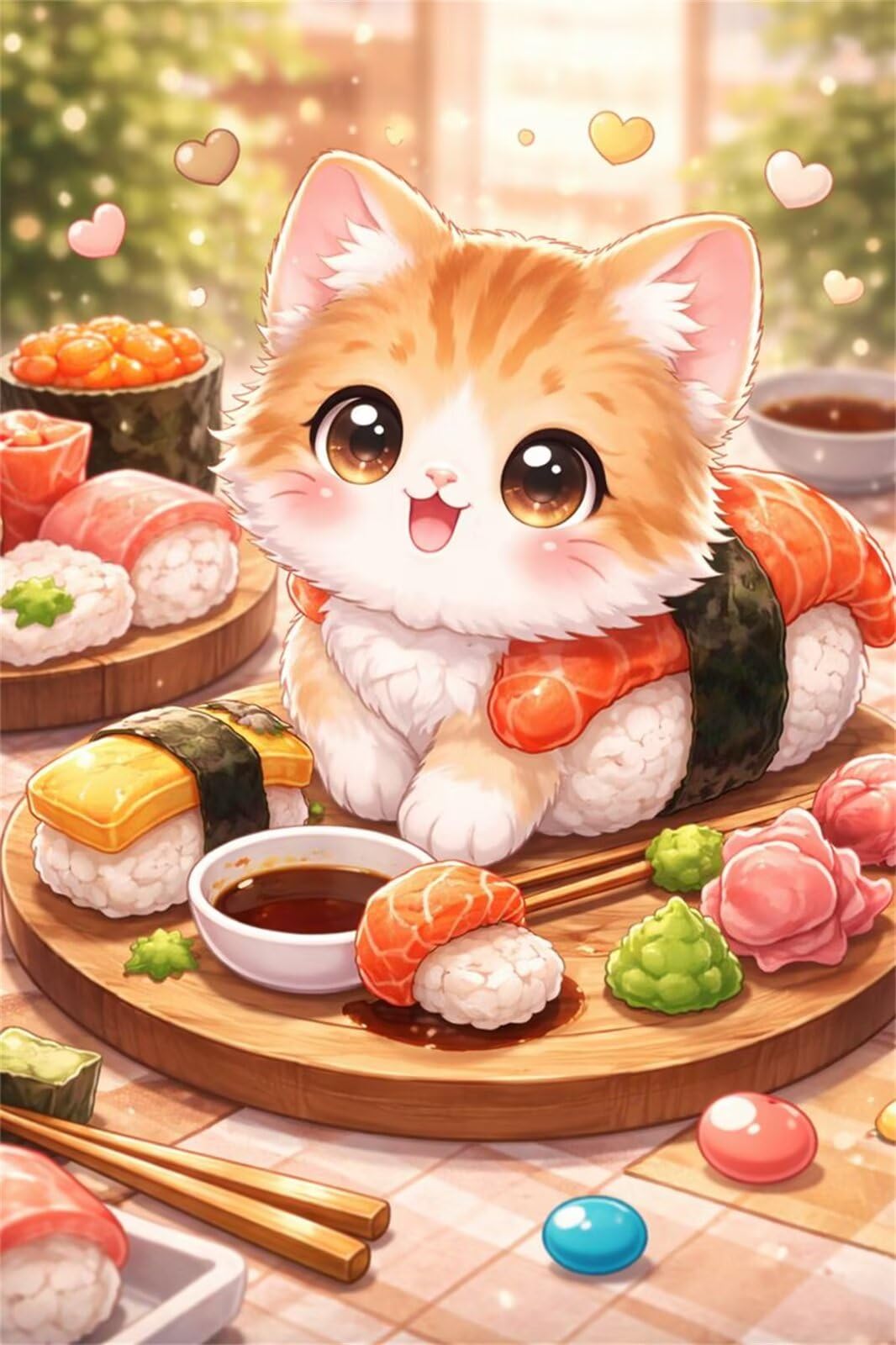 Puzzle 1200 Pezzi Cibo Gatti Puzzle per Adulti, Difficile e Sfidante con Poster Idea Regalo per Appassionati Puzzle Classici