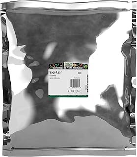 Frontier Co-op Sage Leaf, Crushed, Kosher | 1 lb. Bulk Bag | Salvia offi...