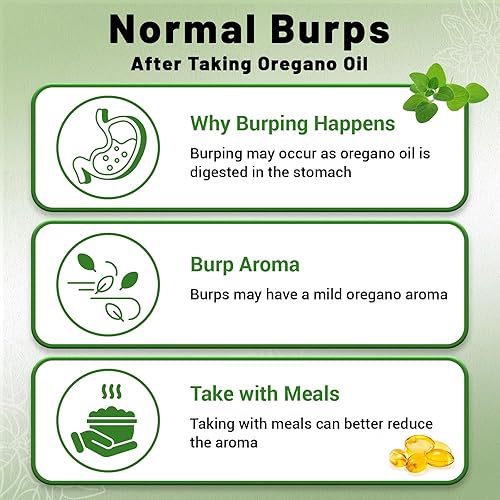 Miniatura 7 de Cápsulas de aceite de orégano 2 en 1, aceite de orégano con aceite de semilla negra, suplemento extraído de hierbas con carvacrol  300 cápsulas -