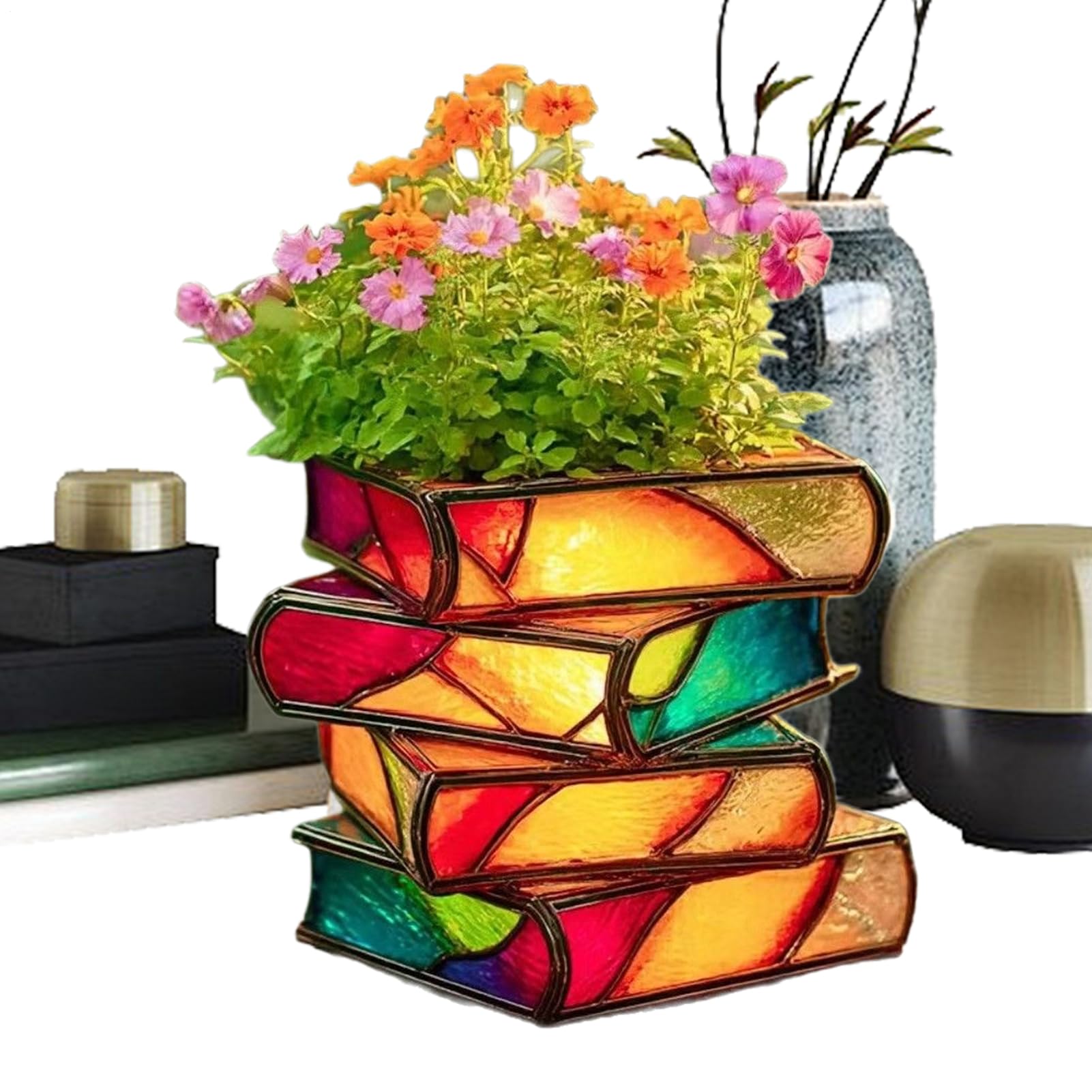 Pot de fleurs décoratif étagères et vases décoratives 3D pour décoration bureau et balcon