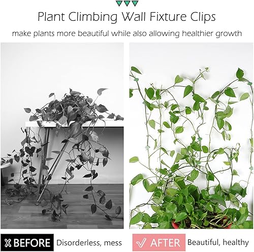 Miniatura 3 de 60 clips de fijación de pared para trepar plantas, gancho autoadhesivo, clips de tracción, soporte invisible para jardín, hoja verde, simulación,
