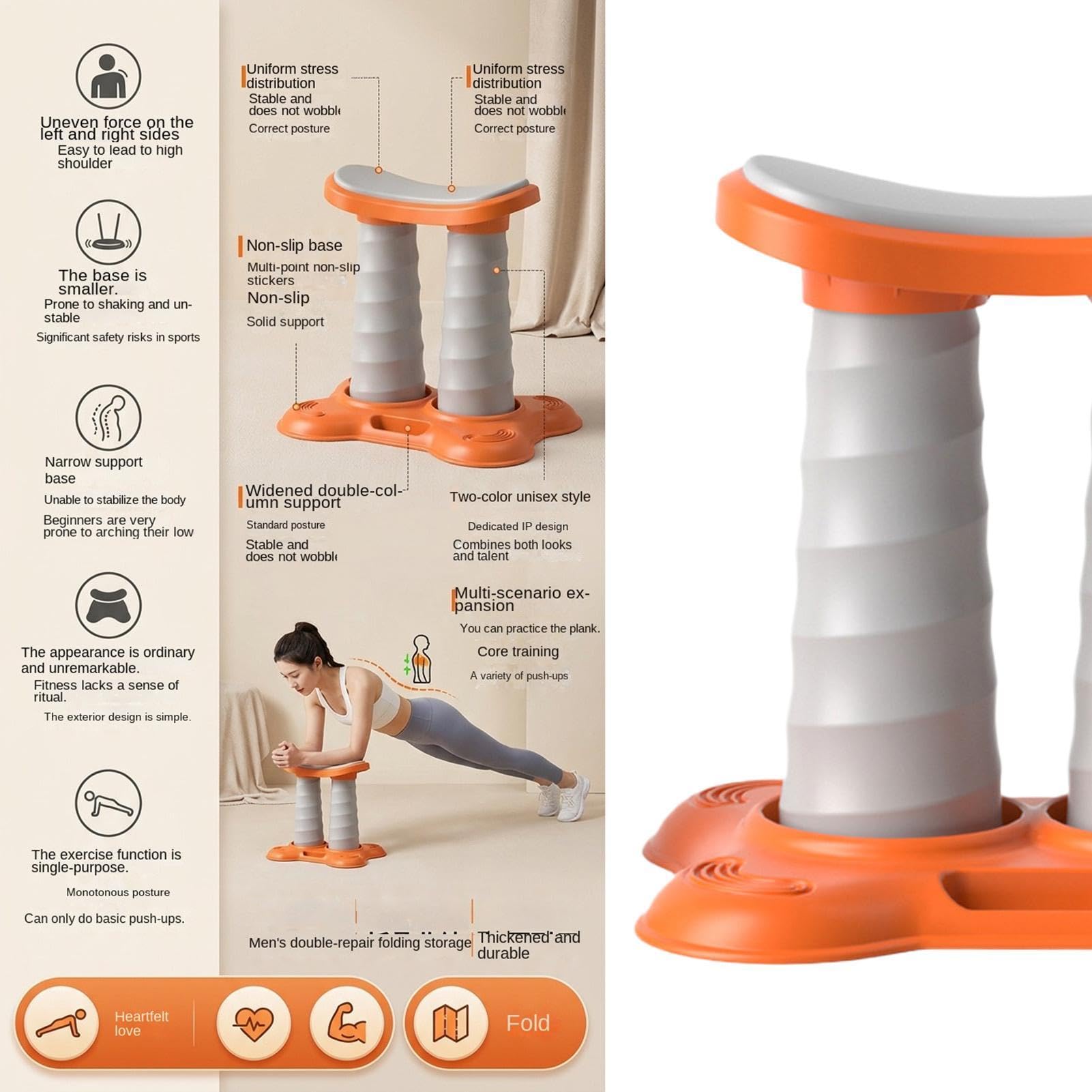 Supporto Push Up Attrezzo Allenamento Ergonomico Antiscivolo A Doppia | Flessioni Con Assistite per Uomini Donne Principianti Casa Ufficio Palestra Fitness