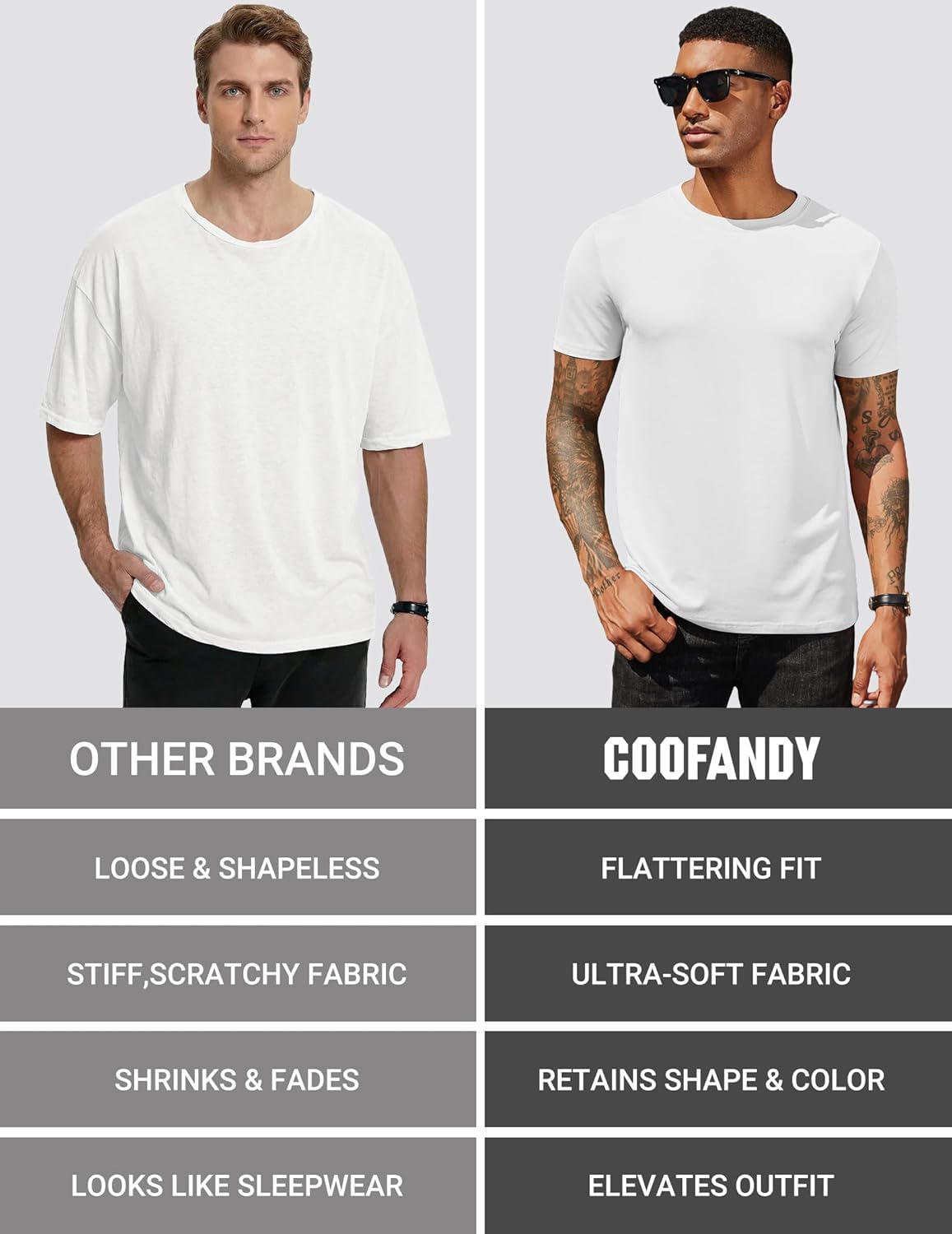 COOFANDY Men's Short Sleeve T-Shirts Crew Neck Casual Summer T Shirts 1-3 Pack Basic Tee Shirt - Image 6
