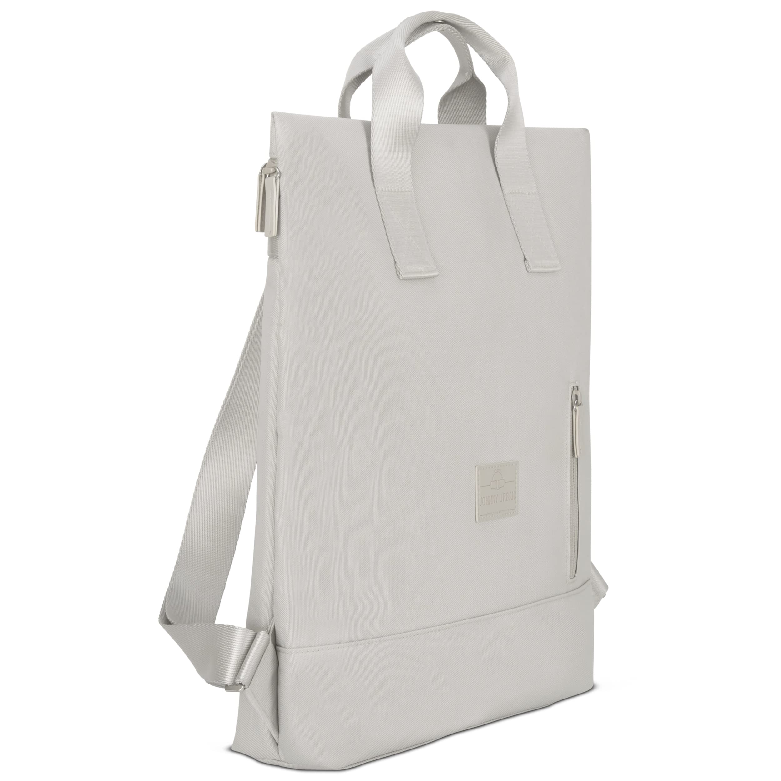 Johnny Urban Mochila Mujer Gris - Ivy - Tote Bag Mochila 2 en 1 con Compartimento para el Portátil para Universidad, Trabajo, Oficina - 8L - Sostenible - Repelente al Agua