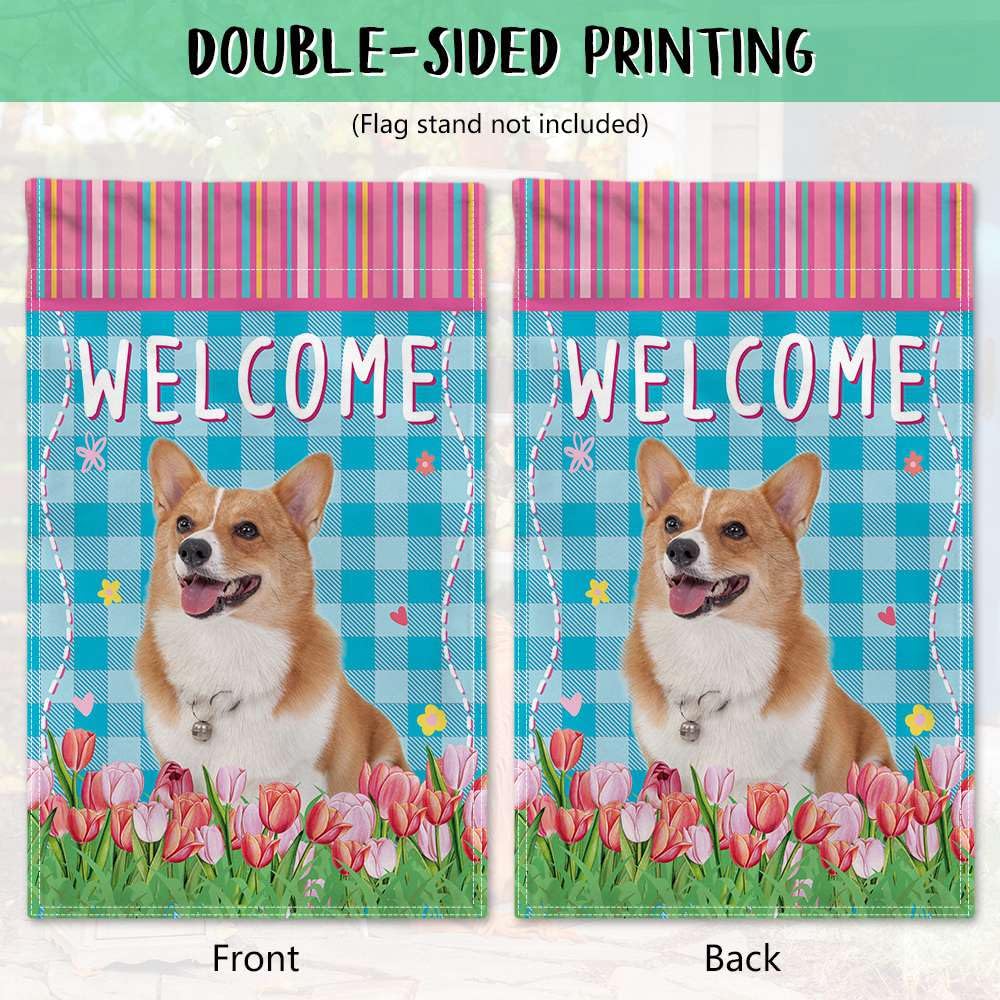 Ganshan Bi Yorkshire Terrier Yorkie Patriottico Benvenuto Casa Bandiera Cane Personalizzato 4 Luglio Stati Uniti Stelle e Strisce Bandiera Banner per Giardino Esterno 68X10 Pollici Doppio Lato Stile 1