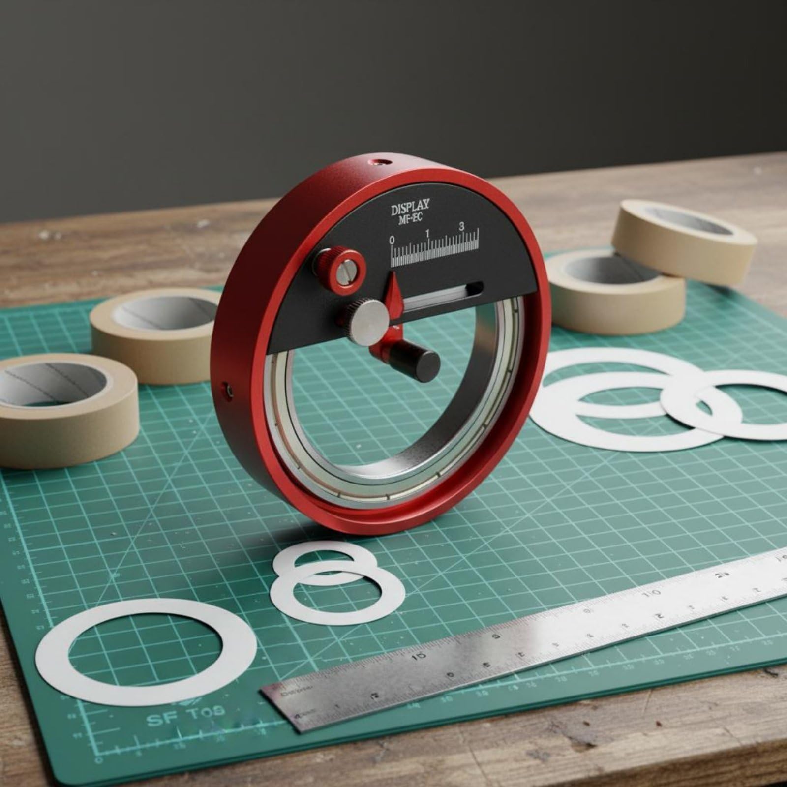 Circular Instrumento Ajustable para Cortar Círculos Herramienta de Precisión con Cinta Cúter para Ensamblajes Finos Adecuado para Proyectos de Aficionados y Trabajos Detallados.