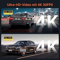Miofive S1 Ultra 4K+4K Autós Menetrögzítő Kamera, Első-Hátsó GPS, 5.8GHz WiFi, Éjjellátó, 3" IPS Kijelző, 64GB Kártya, HDR, Applikáció 2