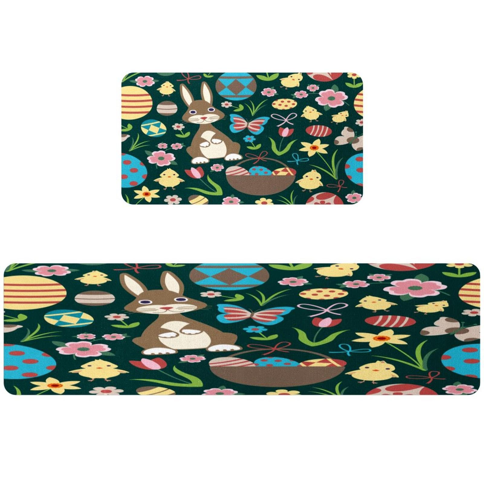Alfombra absorbente para cocina pasillo y cuarto de lavado floral