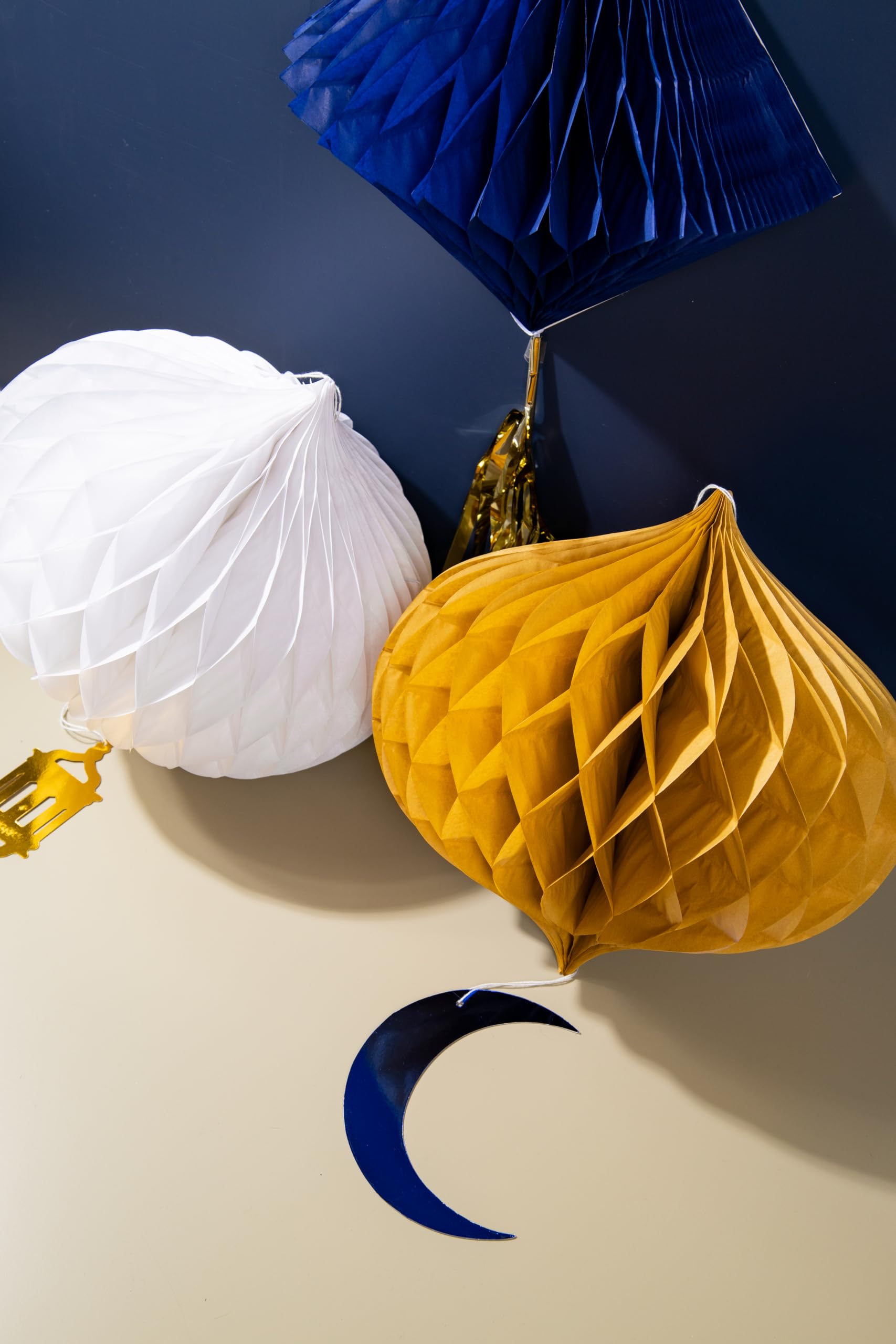 Decorazione Nido D'ape Eid Mubarak - Set 3 Pezzi Per Feste Ramadan - Foto 3