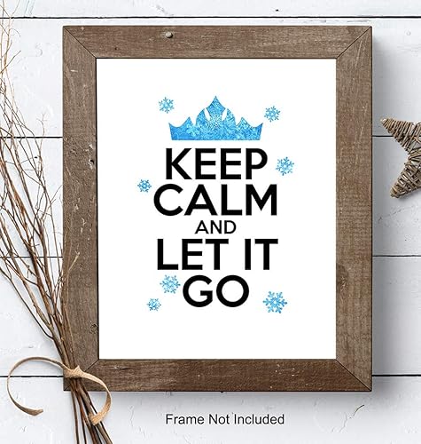 Miniatura 7 de Frozen Keep Calm and Let It Go Wall Art, Home Decor - 8x10 Photo Poster, Room Decoration - Unique Gift for Elsa, Anna Fans - Unframed Picture Print