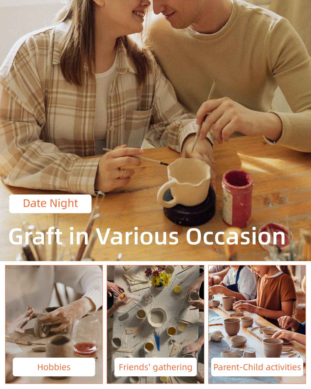 Air Dry Clay Kit - Pottery for Beginners -6 Air Dry Clay Kit - Pottery for Beginners -6