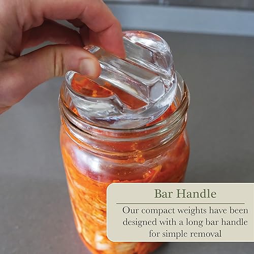 Miniatura 5 de Elementi Juego de 2 pesos de fermentación, pesas de fermentación, pesas de fermentación de vidrio, pesas de conservas, pesos de vidrio para