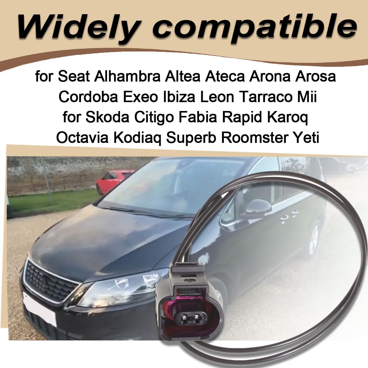 ZAMDOE 1J0973702 Kit de réparation prise de capteur connecteur ABS ESP pour Audi A1 A2 A3 A4 A5 A6 A7 A8 S3 S4 S5 S6 S7 S8 pour VW T4 T5 T6 pour Seat pour Skoda Capteur Température