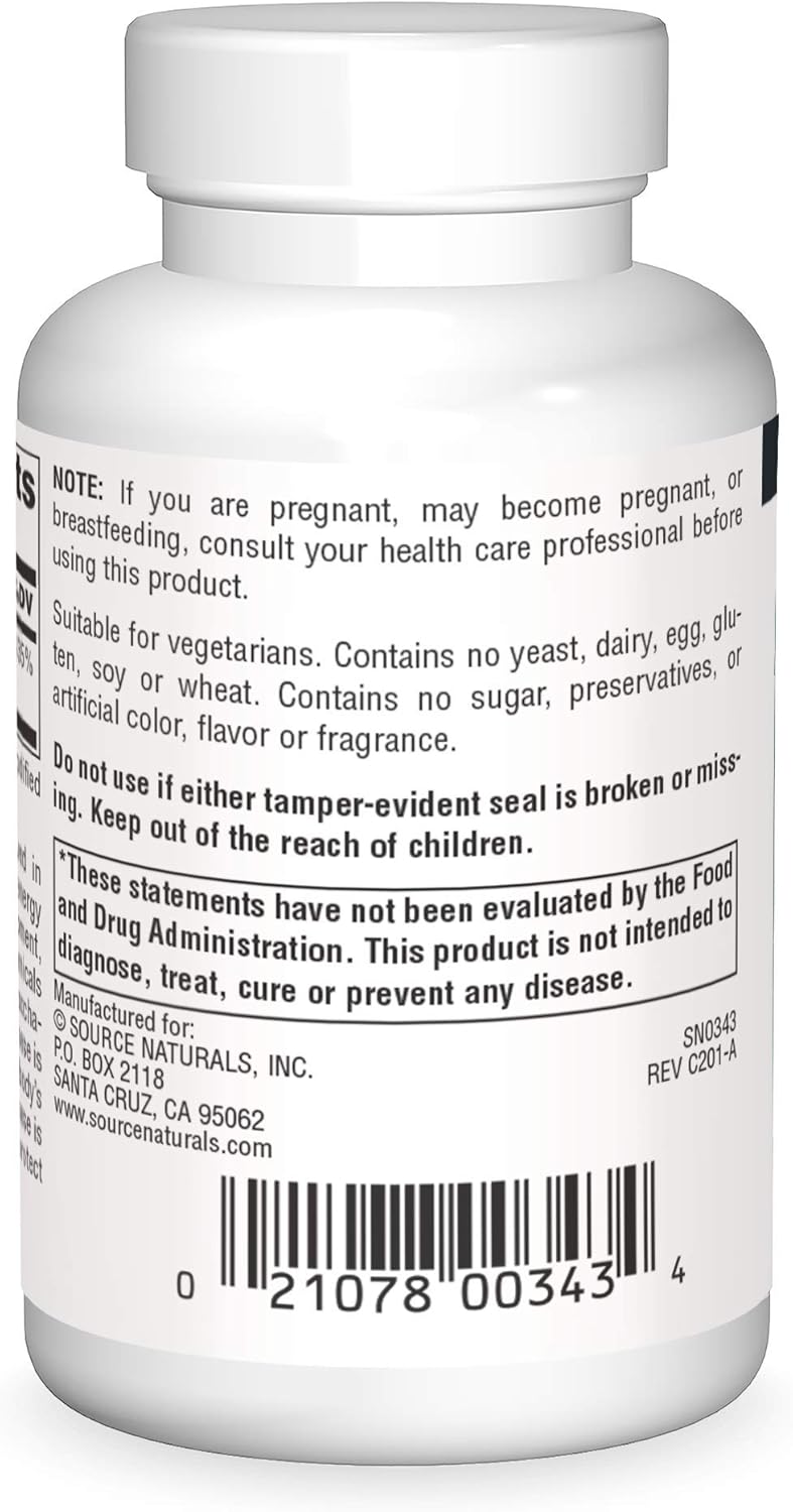 Source Naturals Manganese, Amino Acid Chelate - Supports Energy Production - 250 Tablets : Health & Household