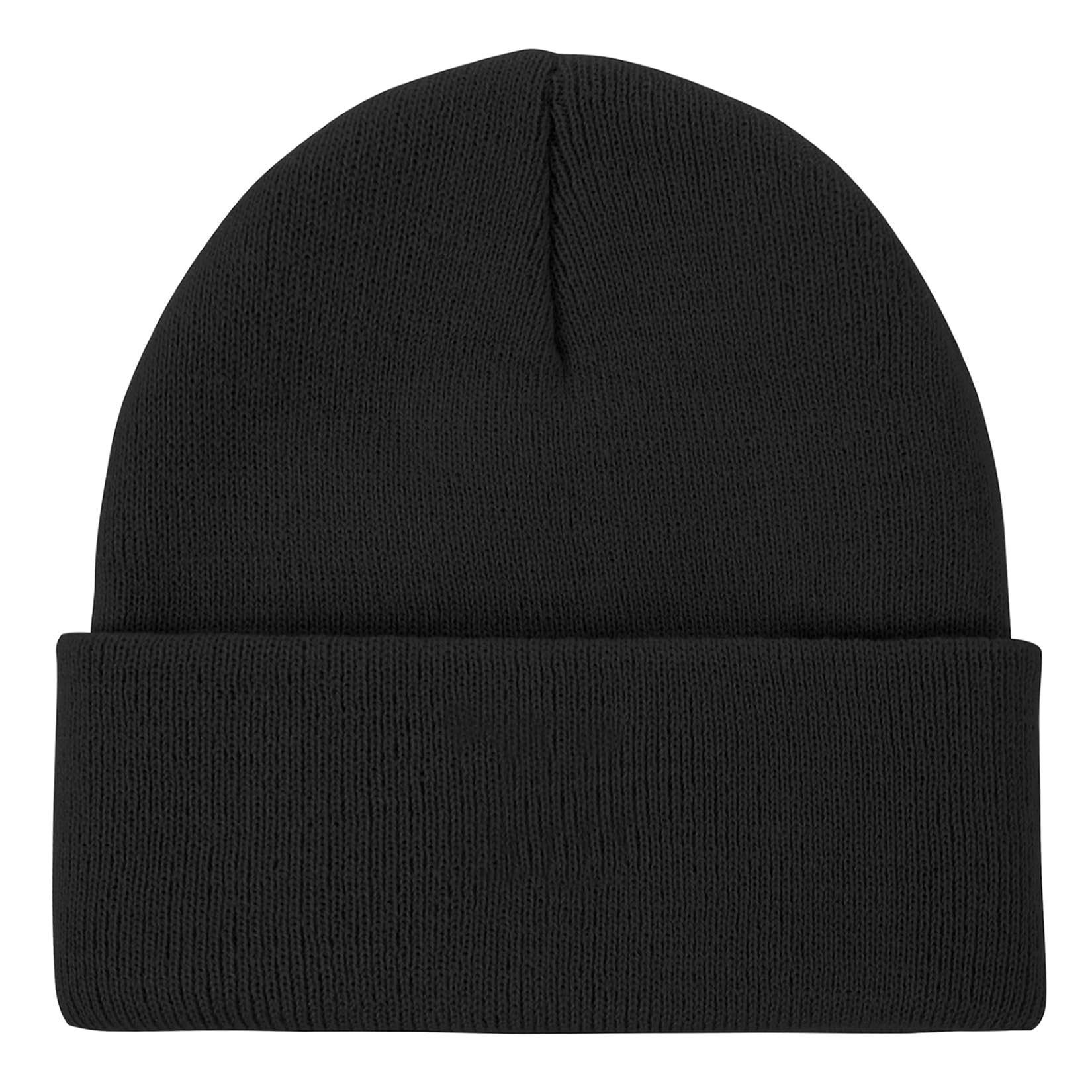 Komorebi Slouchy Beanies for Men Womens Winter Hats Plain Knit Hats Unisex Soft Beanies Warm Cuffed Skull Cap A Black One Size