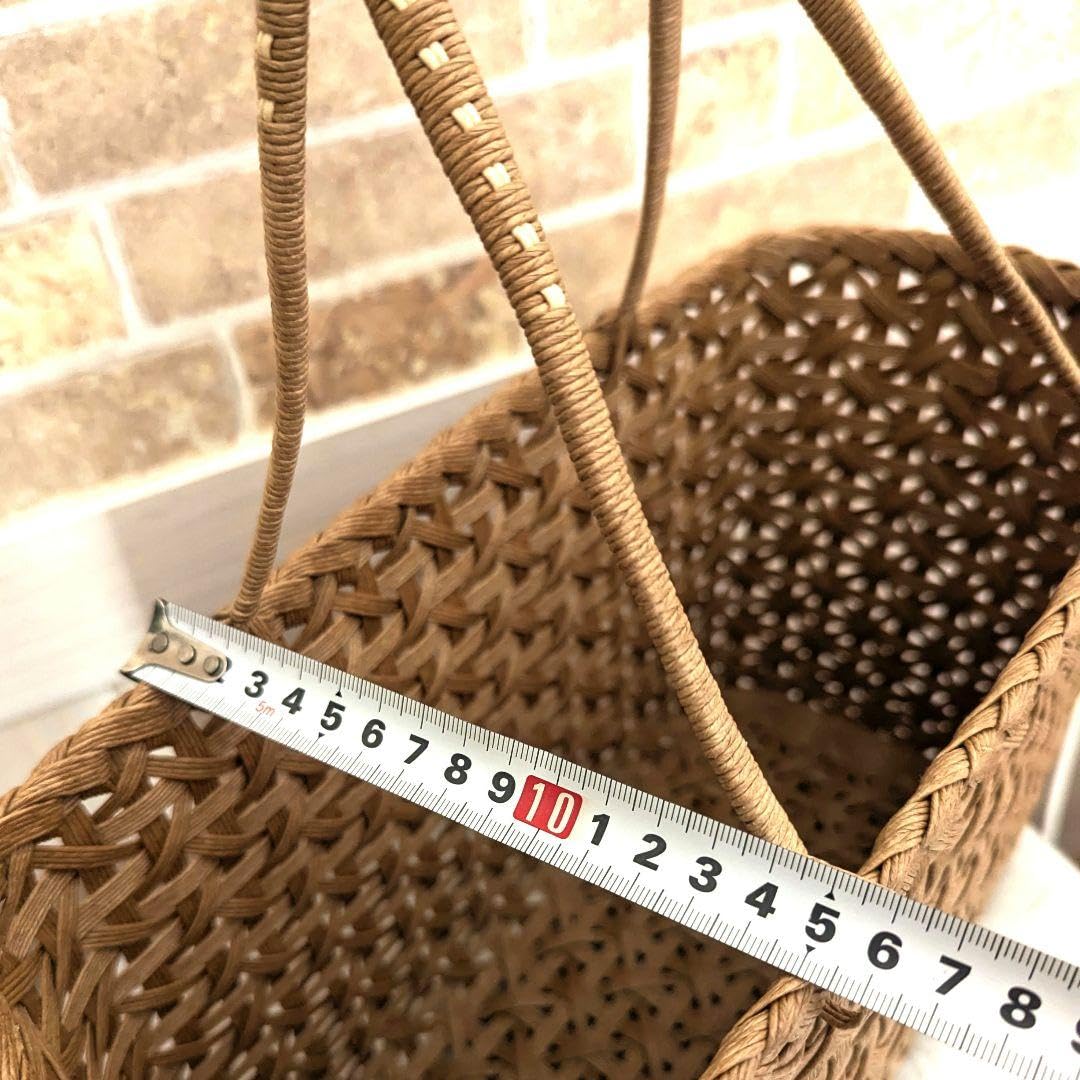 372.《gincoco出品》開閉式バック クラフトバンド 山葡萄 Amazon.co.jp: カゴバッグ トートバッグ 肩掛け クラフトバンド 山葡萄