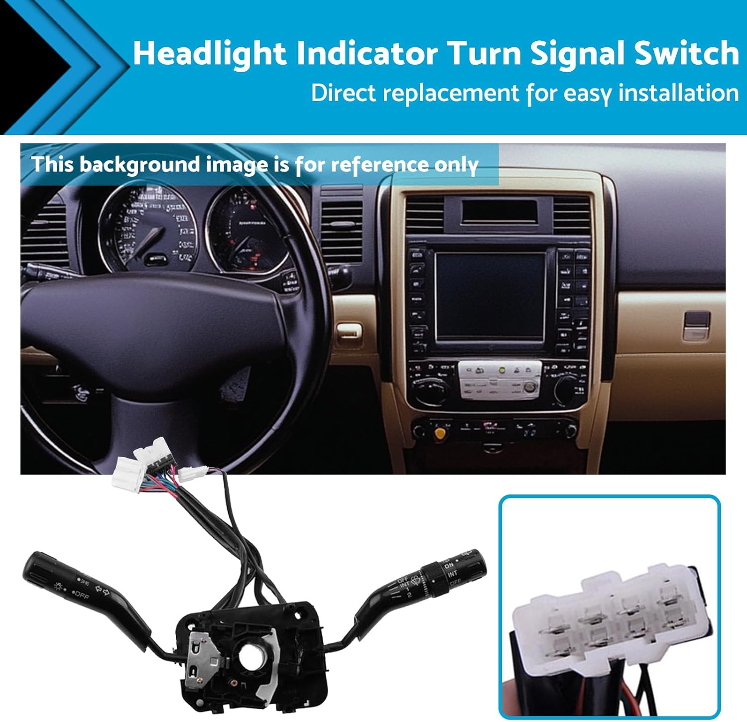 Headlight Indicator Turn Signal Switch Compatible with Mitsubishi Pajero Montero