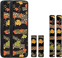 Vista 17 de Juego de 6 fundas para manijas de refrigerador de otoño, lavables, para Acción de Gracias, calabaza, hoja de arce, fundas para manijas