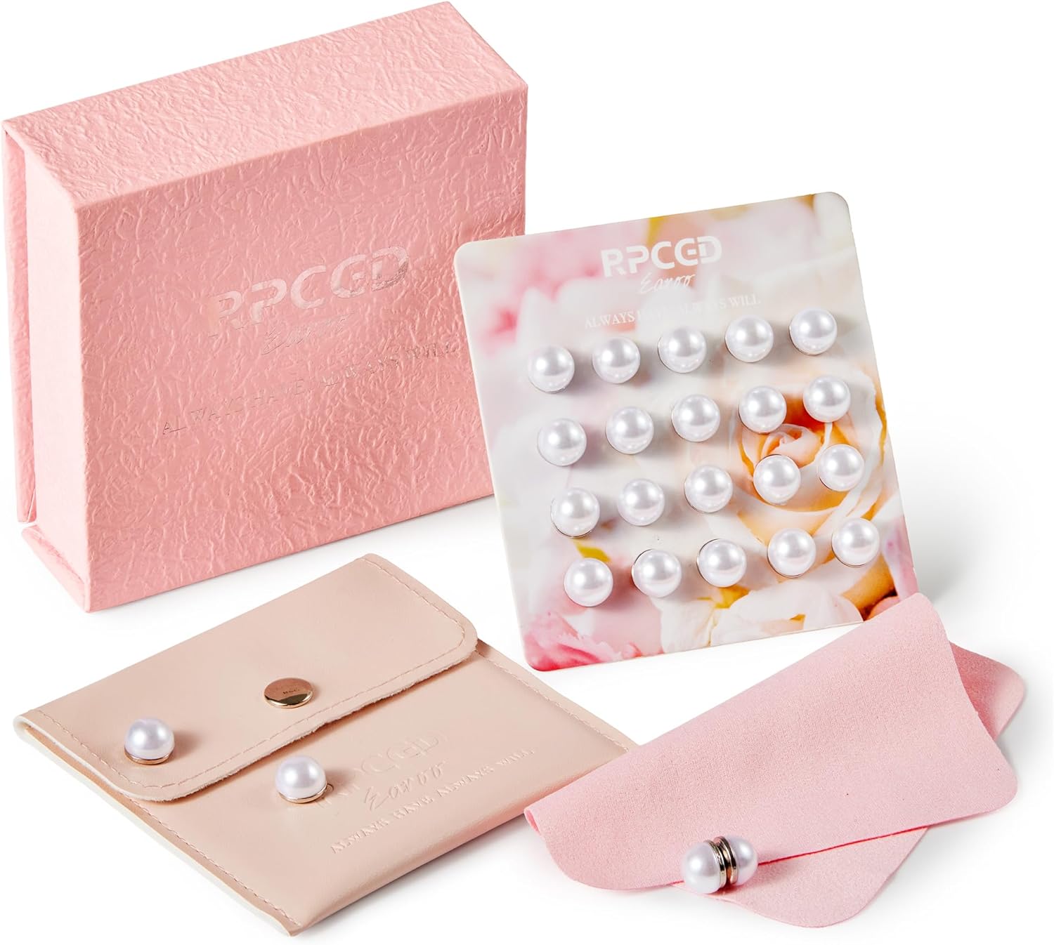 20 Pairs Magnetic Pearl Veil Weights, Double-Sided Invisible Veil and Dress Weights for Bridal Wedding, Strong Hold No-Sew Skirt Hem Magnets with Non-Damaging Electroplated Base for Brides