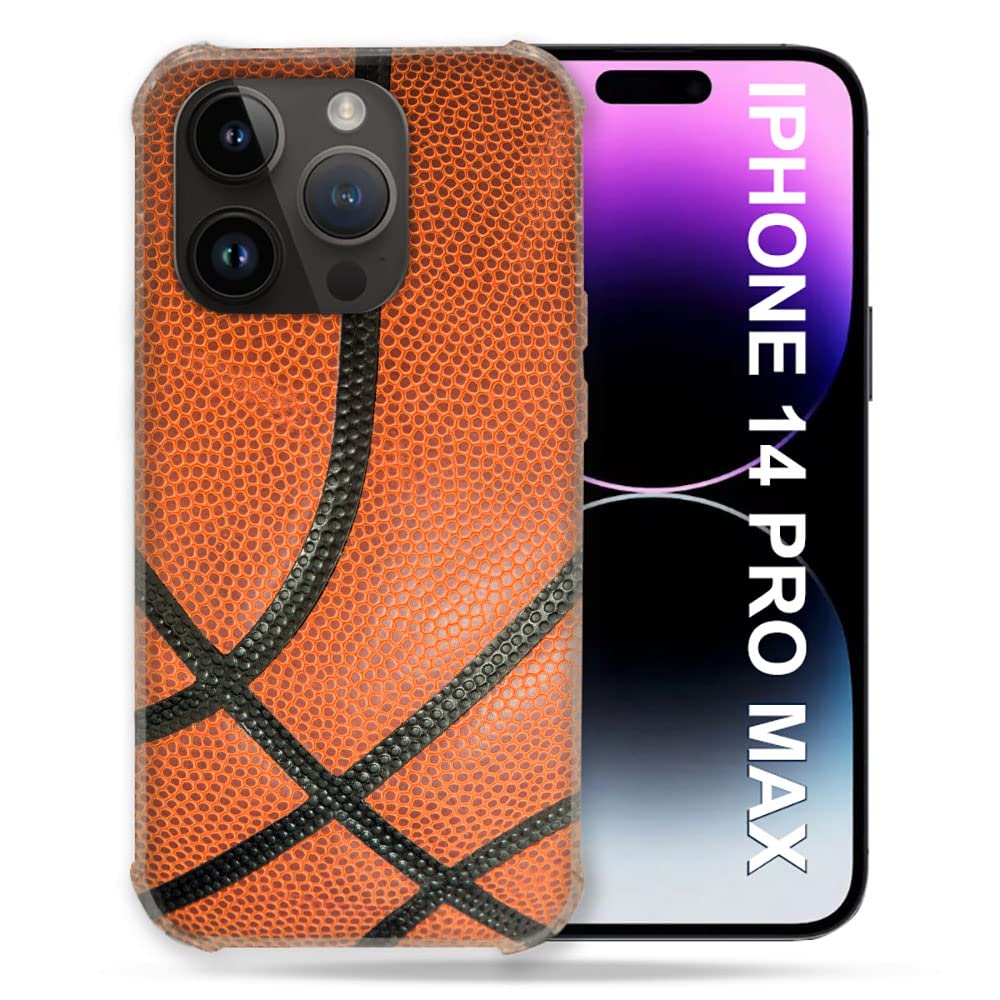 Coque iPhone 14 Plus antichoc Cokitec motif ballon de basket pour éviter les rayures