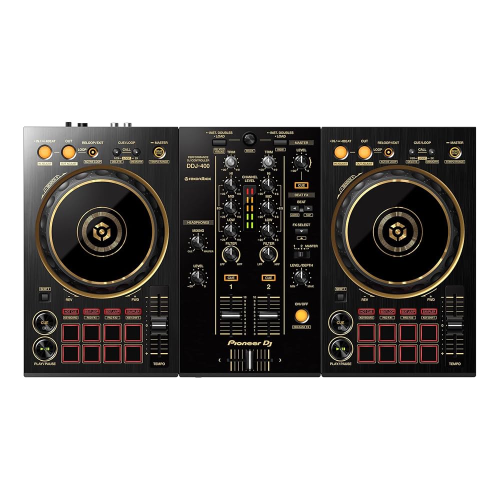Pioneer DJ Controlador de DJ, DDJ-400-N, ouro : Amazon.com.br