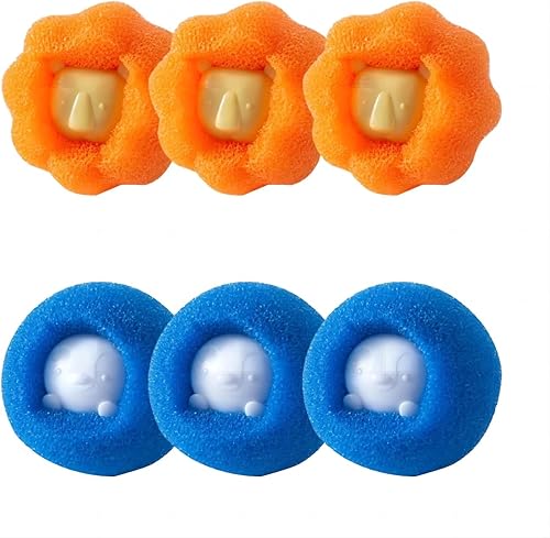 6 unidades de removedor de pelusa reutilizable para lavadora, trampas de pelusa para lavadora, removedor de pelusas, bolas de secadora para ropa,