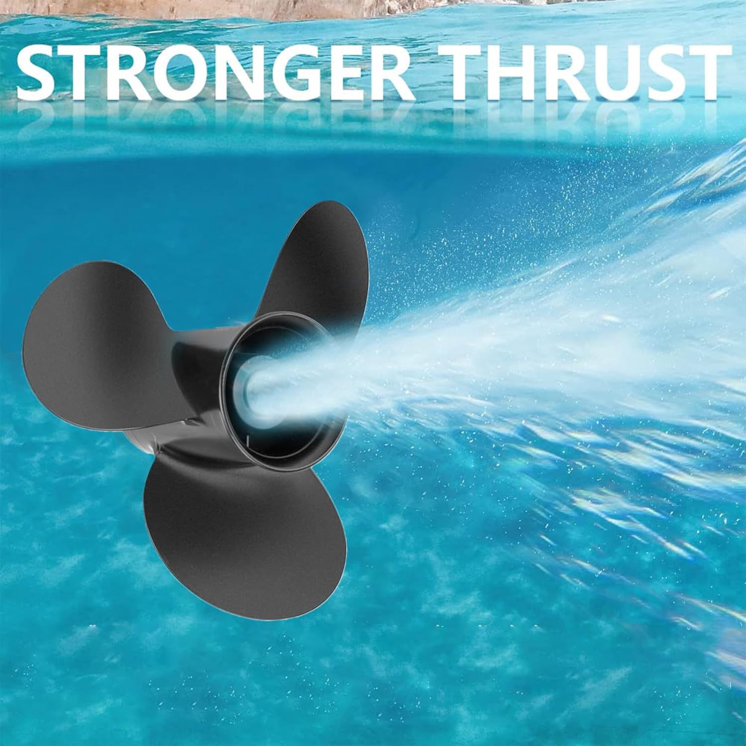 OEM Upgrade 9.25 x 9 &10&11 Pitch 14 Spline Tooth Aluminum Boat Propeller fit Mercury Outboard Tohatsu Motos 9.9/12/15/18HP/20HP,NSM NSF MFS, 2-1/2" Gearcase,Rh