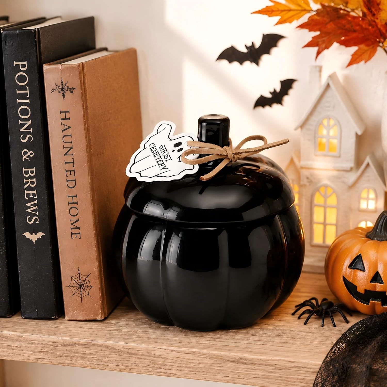 Halloween Pumpkin Shaped Candle Fall Vanilla Pumpkin Spice Candle 12oz