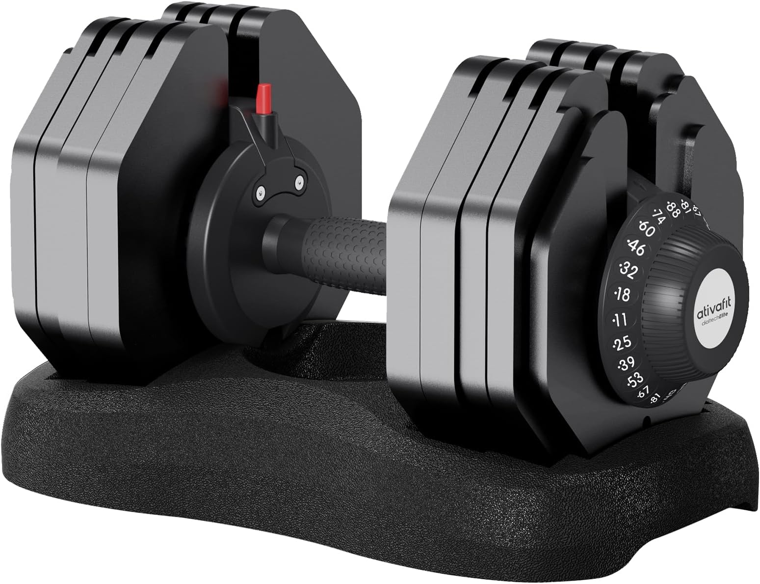 ATIVAFIT Adjustable Dumbbell Set (50/66/88 LB Pair), 10–12-in-1 Free Weights with Storage Box, Quick Dial Weight System, Secure Safety Lock, Anti-Slip Steel Grip, All-in-One Space-Saving Home Gym for Full Body Strength Training (D2)