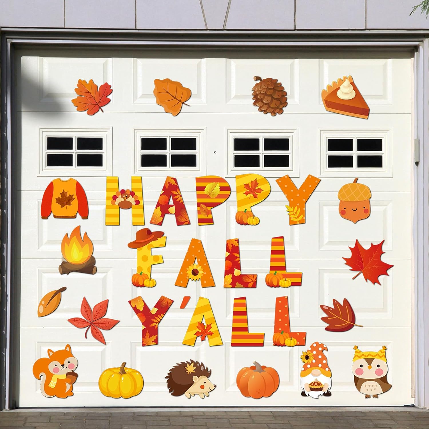 30 Pcs Fall Garage Door Decorations Autumn Garage Door