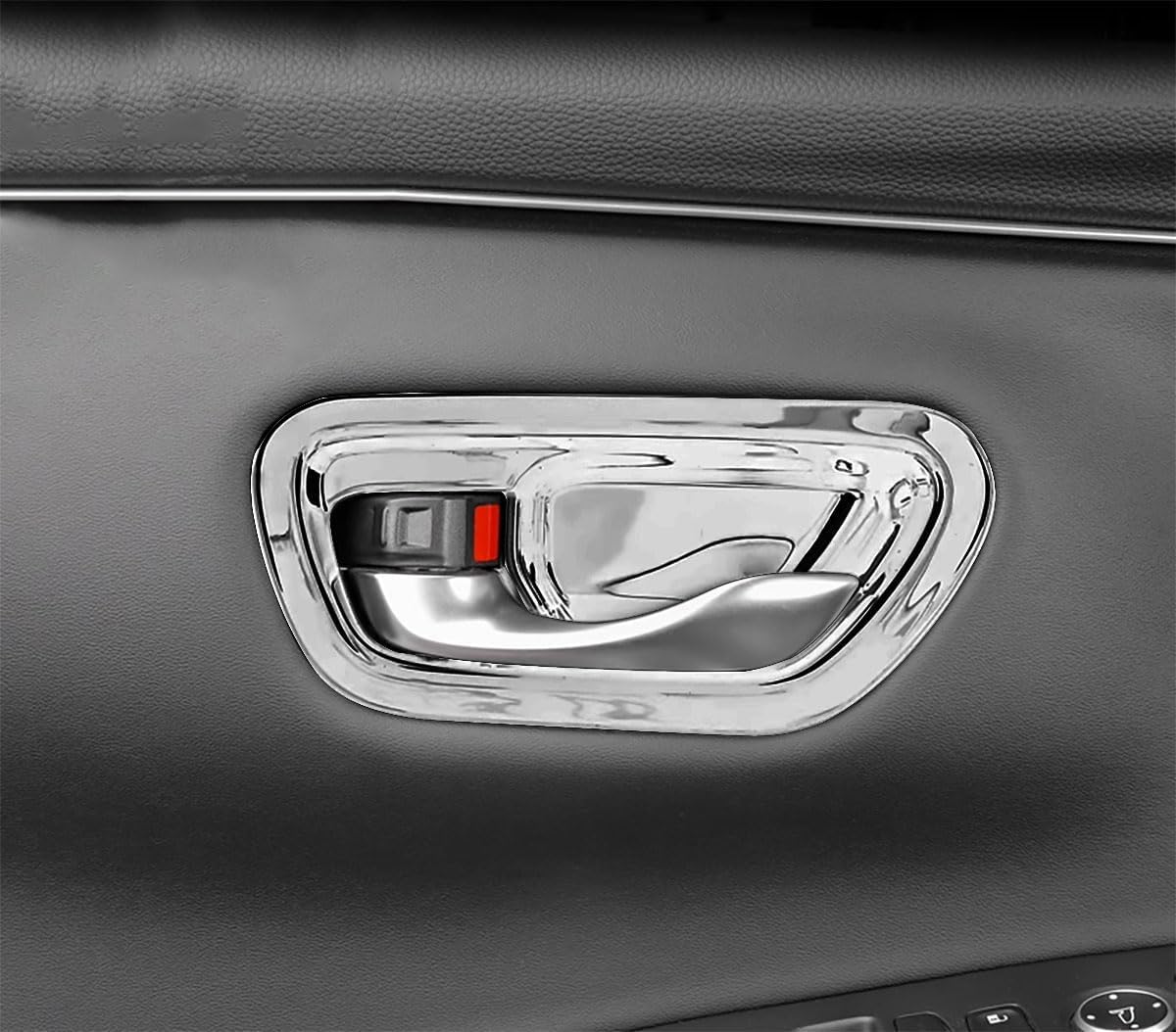 Inner Door Handle Bowl Panel Cover Compatible with Honda New Pilot 2023 2024 2025 2026 Door Decoration Trim Car Accessories ABS 4PCS(Carbon Fiber Style)