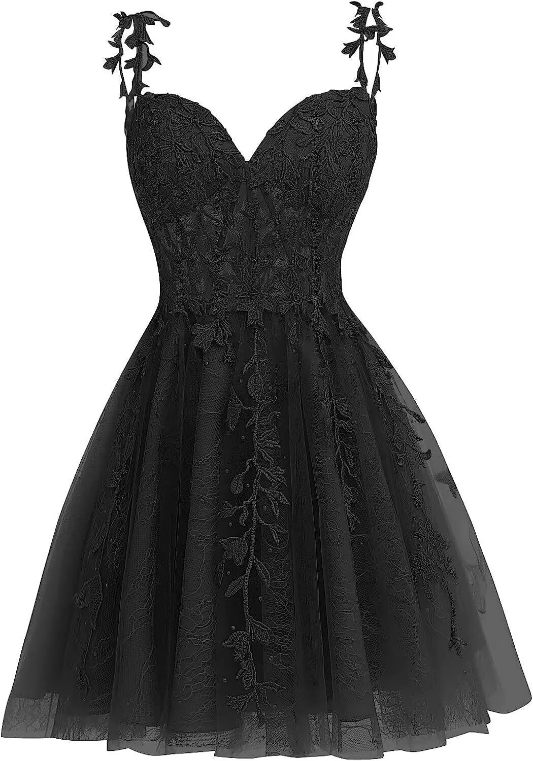 Lace Appliques Homecoming Dresses for Teens Short Illusion Prom Dresses Straps Cocktail Gowns