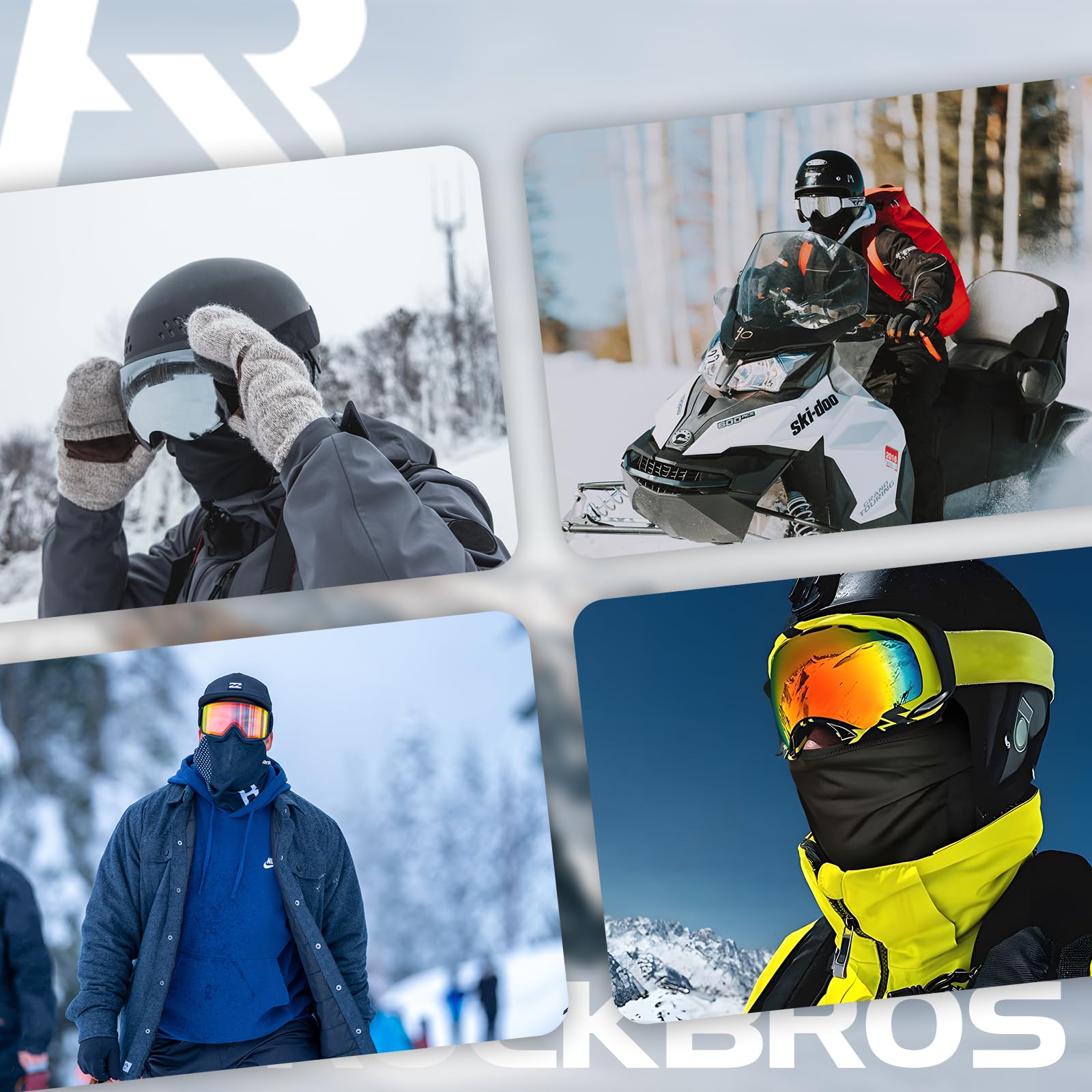 ROCKBROS Szalik, Komin Dla MężCzyzn I Kobiet, Wiatroszczelny, Zimowy Komin, Ocieplacz Na Szyję, Do Motocyklu, Jazdy Na Nartach, Jazdy Na Rowerze, WęDkowania, OddychająCa OsłOna Twarzy W 3 Kolorach