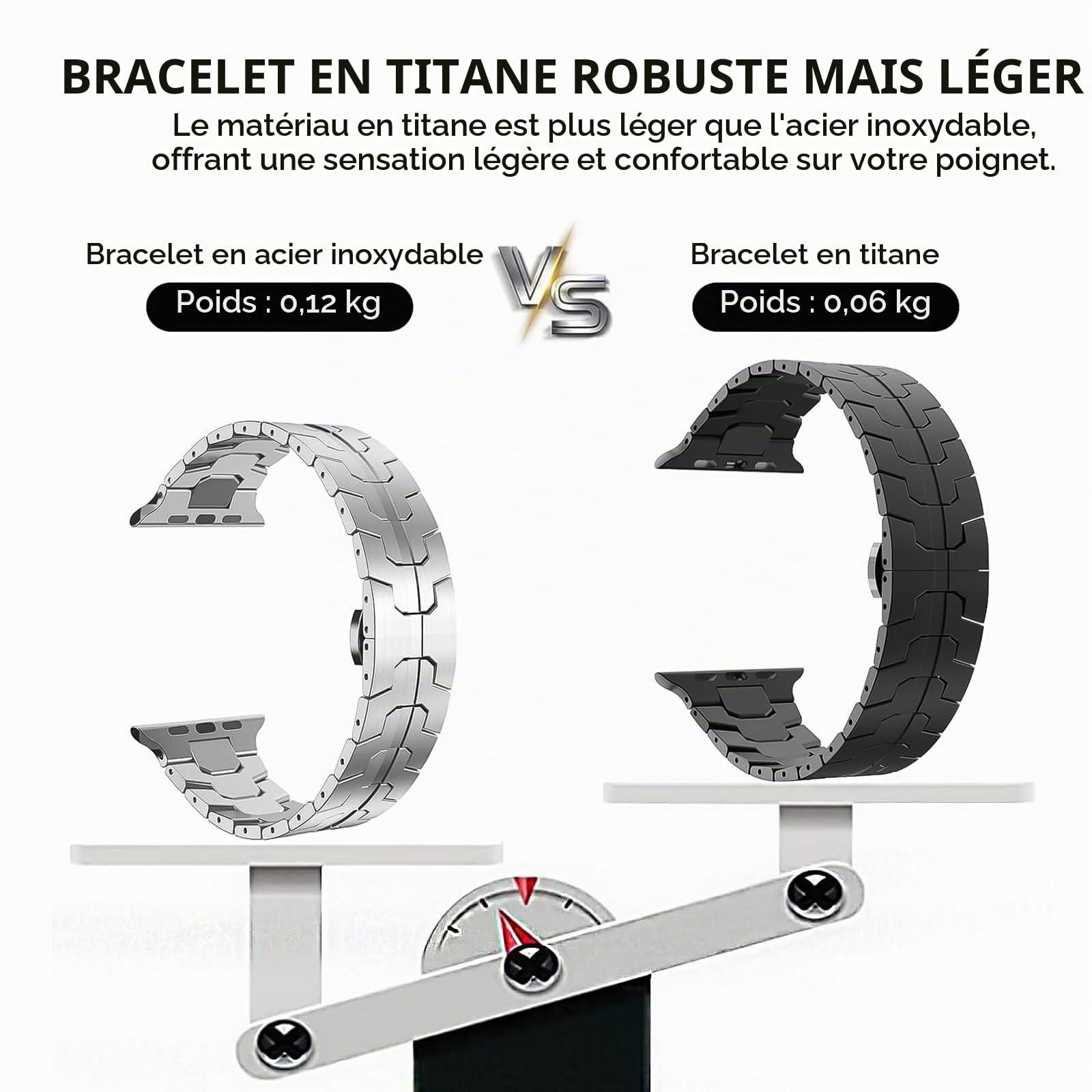 Titane Bracelet pour Apple Watch Ultra 3 49mm 46mm 45mm 44mm 42mm 41mm 40mm 38mm Réglable Titane Bracelet avec Fermoir Papillon pour iWatch Ultra 3 2 1/SE 3 2 1/Series 11 10 9 8 7 6 5 4 3 2 1