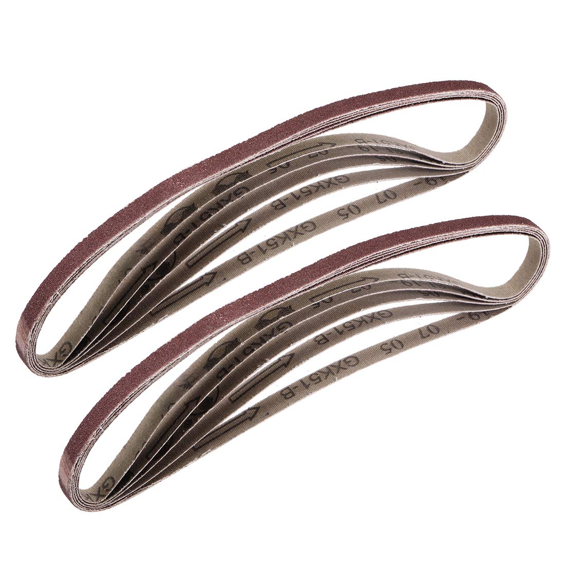 uxcell 3/8" x 21" 100 Grit Sanding Belt Aluminum Oxide Sandpaper Belts for Portable Strip Sander Wood Finishing Metal Drywall Polishing Sharpening