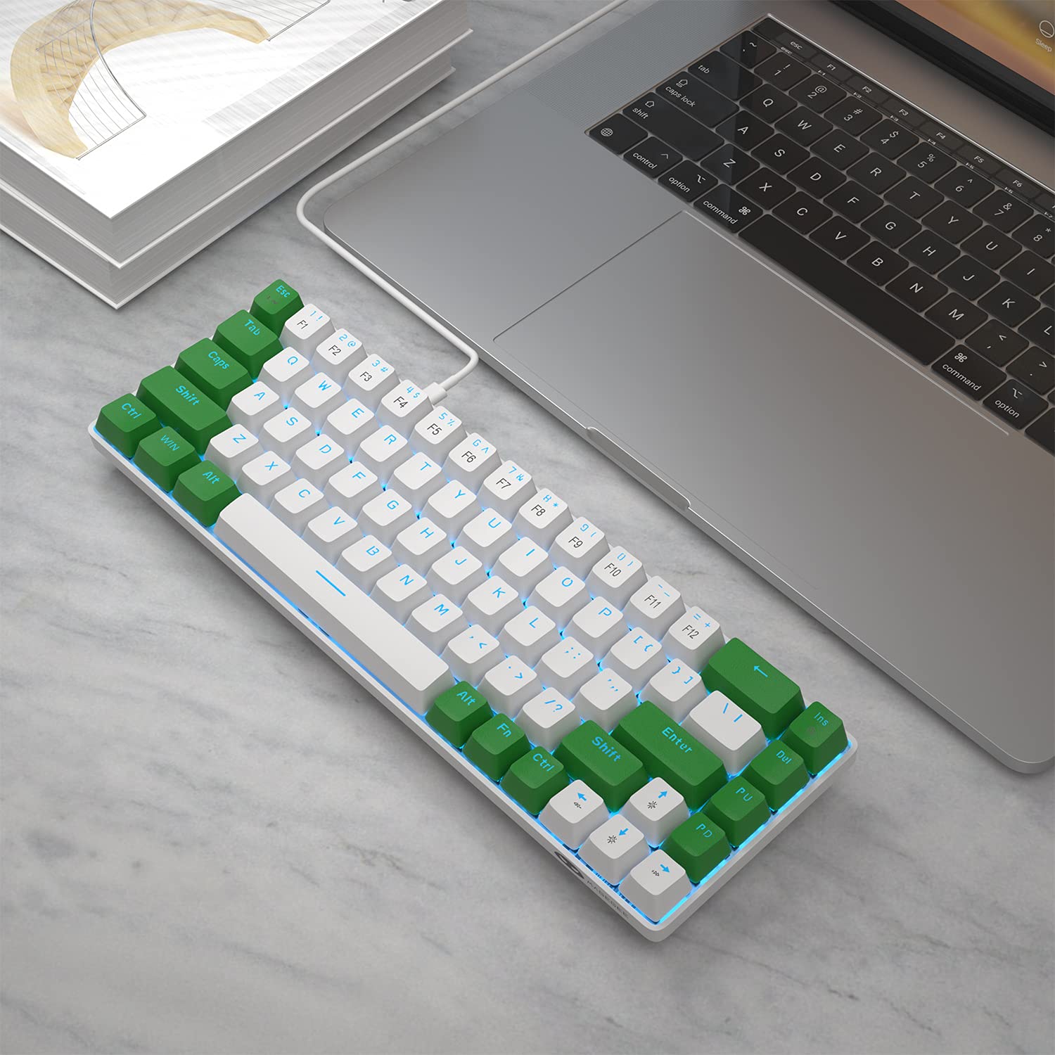 Portable 60 Mechanical Gaming Keyboard, MageGee MKBox LED Backlit