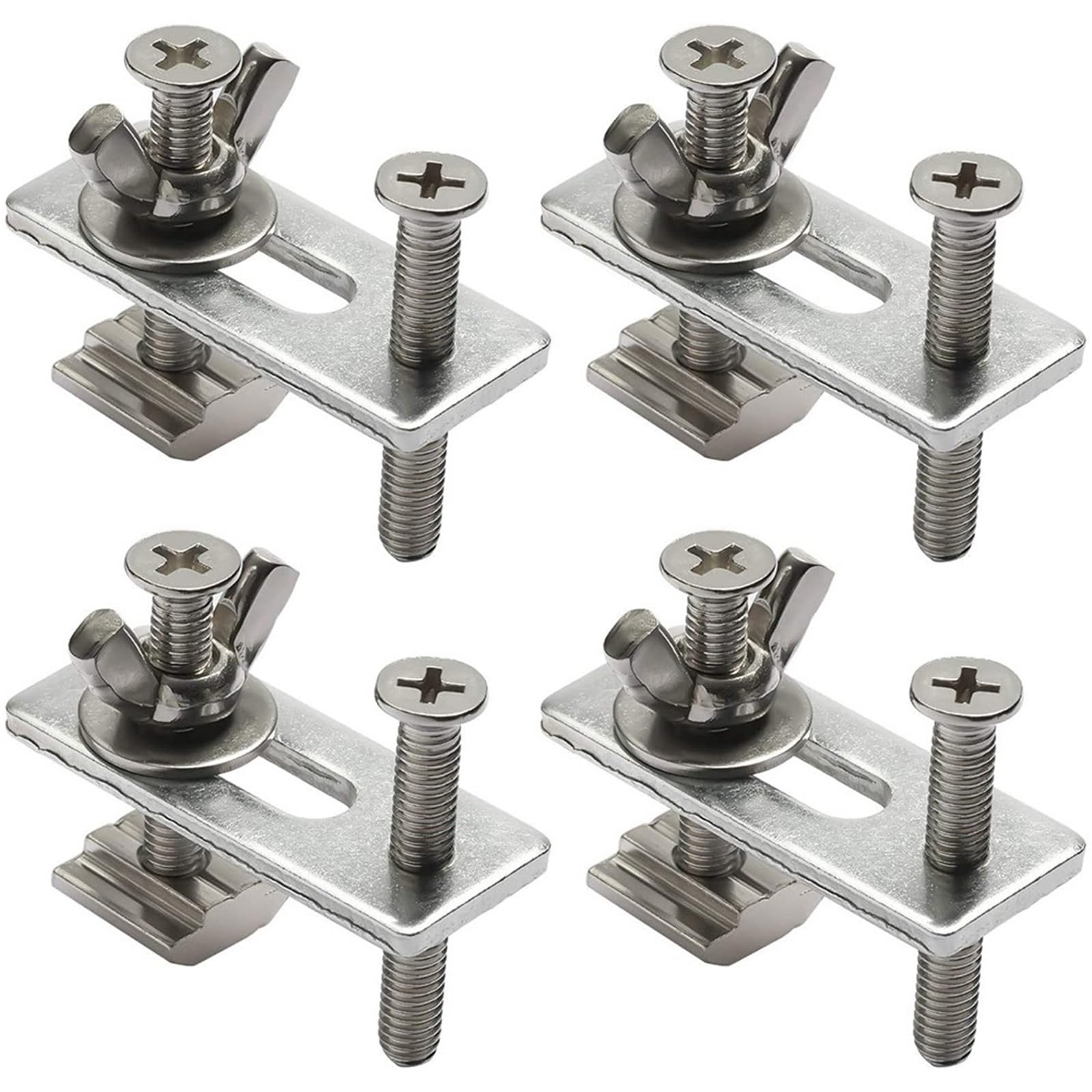 Abrazaderas de sujeción en T Track para carpintería, paquete de 4, herramientas de posicionamiento de hardware de metal para proyectos de carpintería