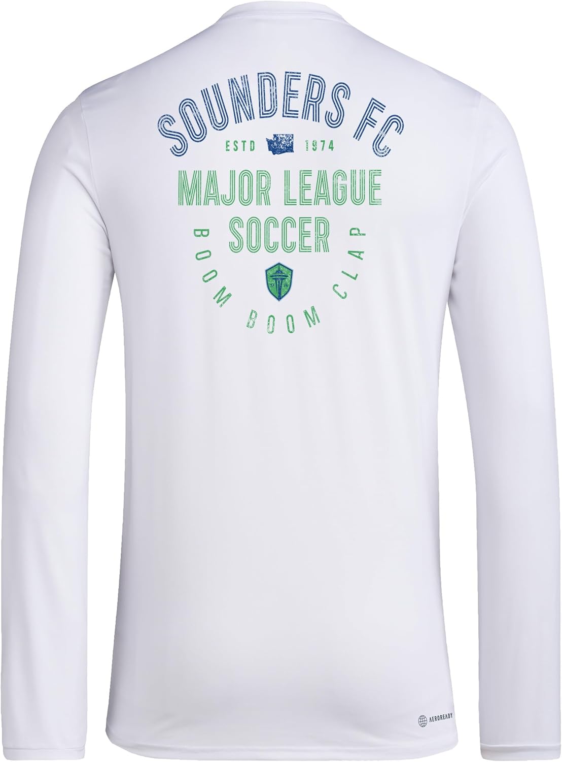 adidas Mens Seattle Sounders MLS Long Sleeve T-Shirt - Image 3