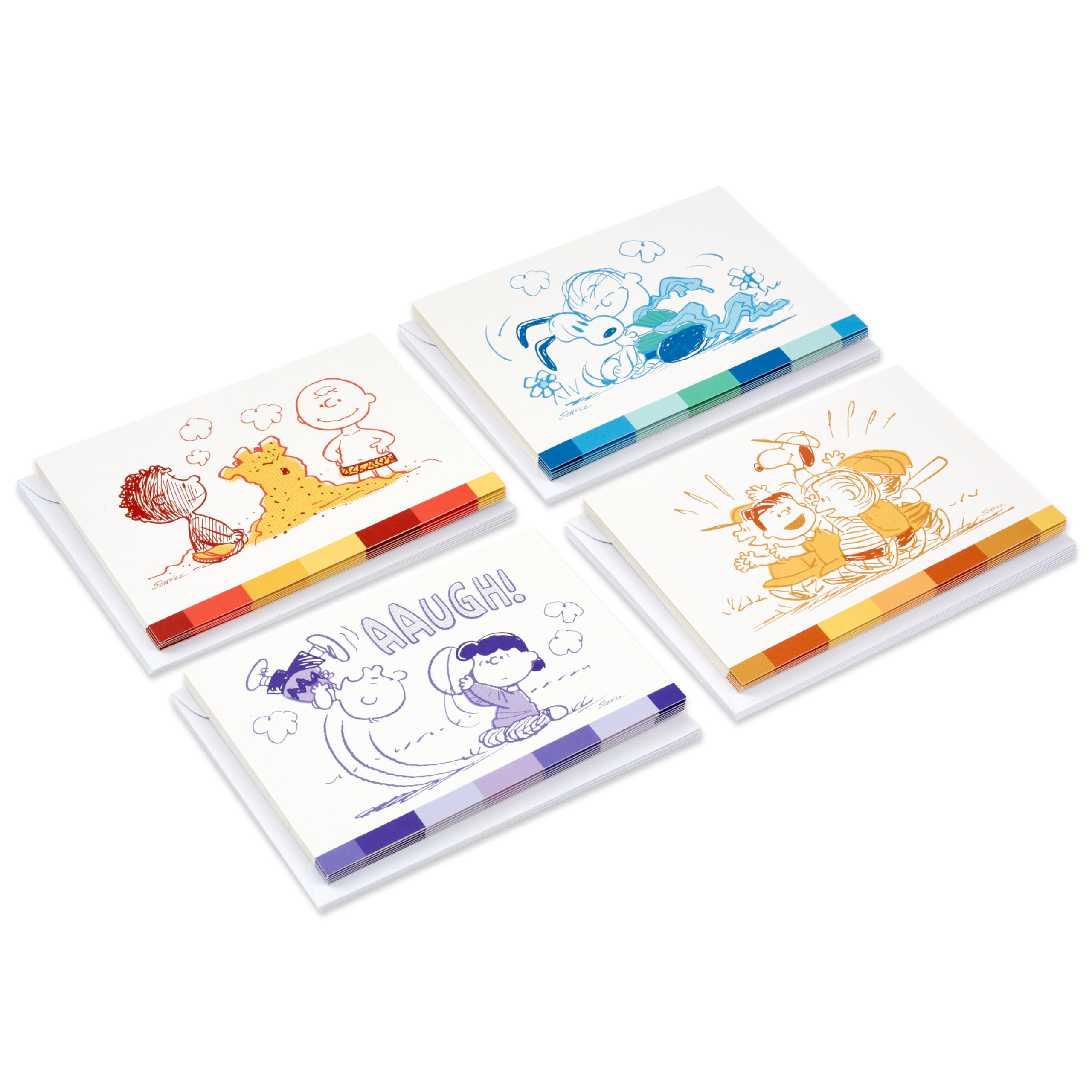 Hallmark Peanuts 75th Anniversary Note Card Assortment (24 Cards with Envelopes) Charlie Brown, Snoopy, Lucy and More - Image 4