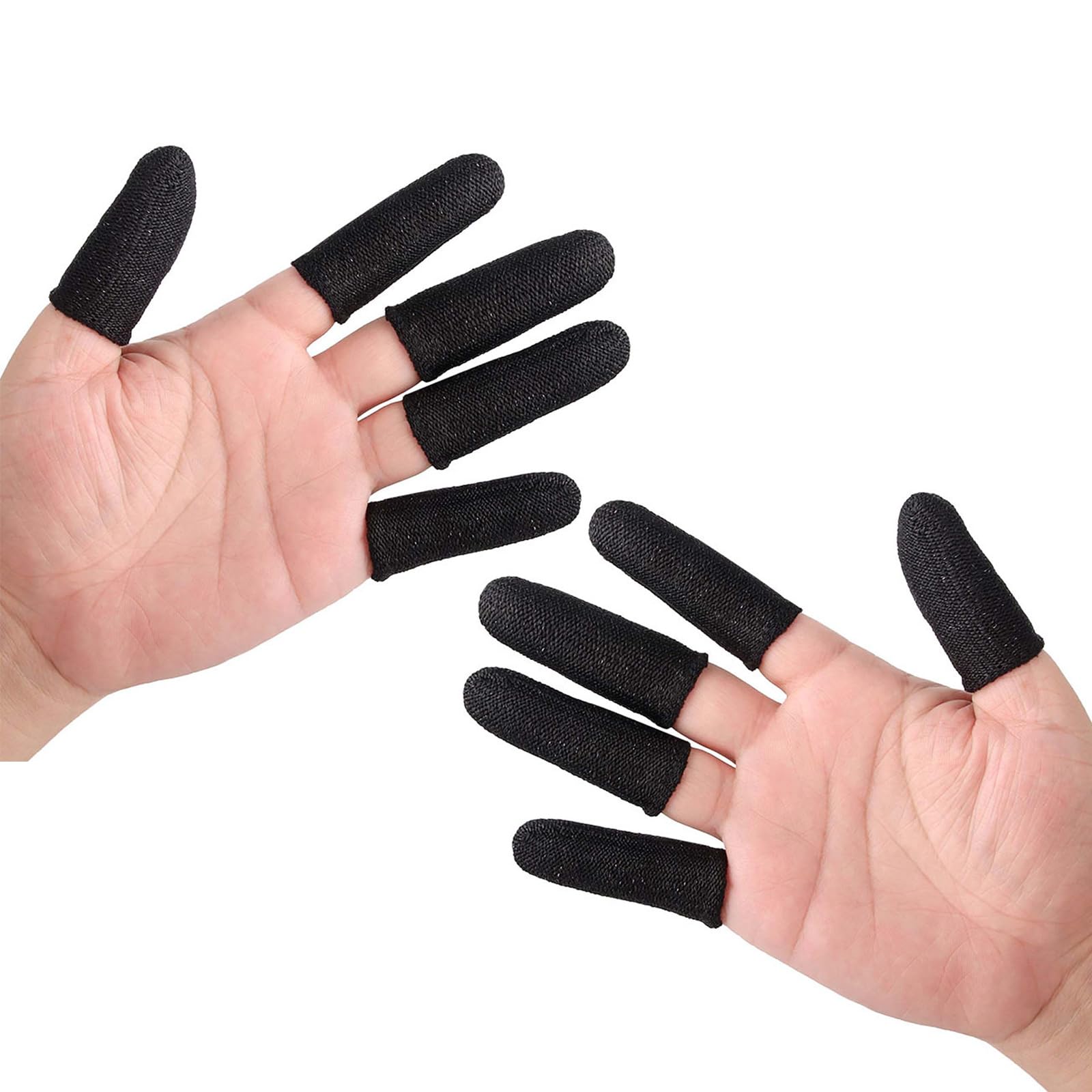 Hgenahgtf Black Multipurpose Anti Cut Work Gloves Finger Covers Nonslip Heavy Duty Hppe Fabric Suitable For Mechanics Gardeners Artists Flexible Cut Resistant Hand Protectors